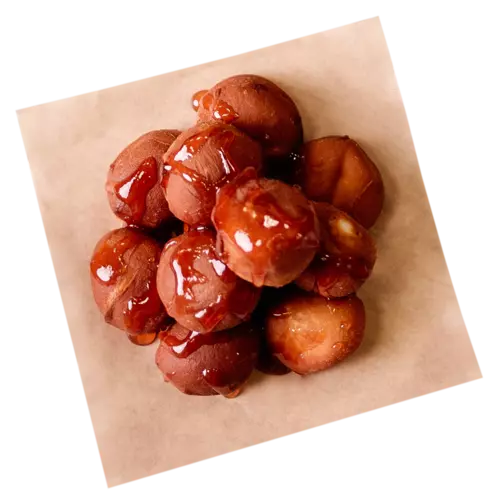 Mini pączki po 150g - Polewa: truskawkowa